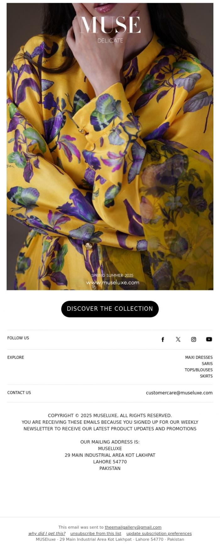 Email Design Inspiration from MUSE, MUSE DELICATE 2025