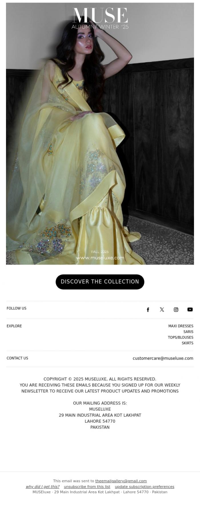 Email Design Inspiration from MUSE, MUSE- Autumn/ Winter '25