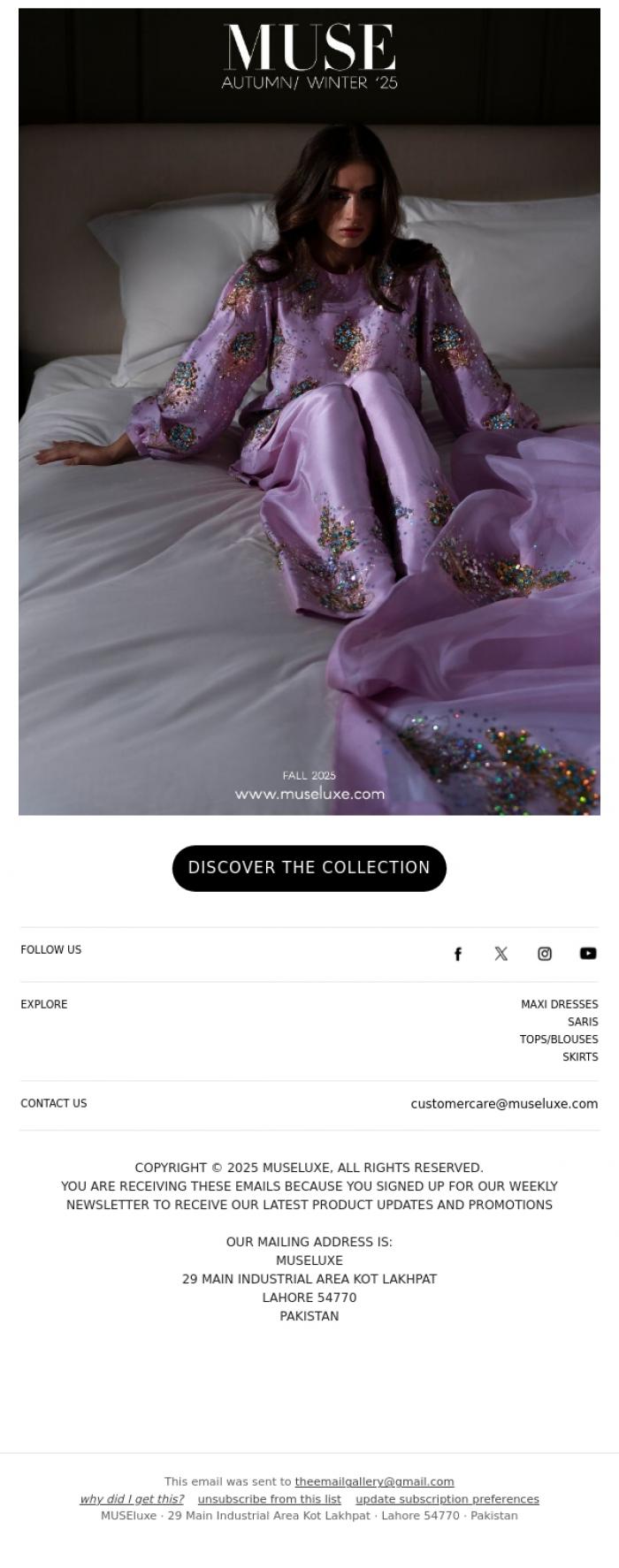 Email Design Inspiration from MUSE, MUSE- Autumn/ Winter '25