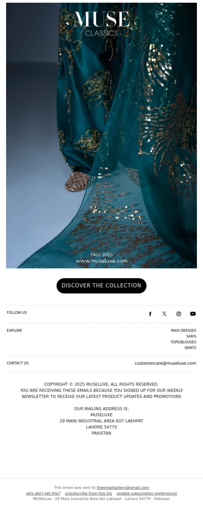 Email Design Inspiration from MUSE, MUSE CLASSICS