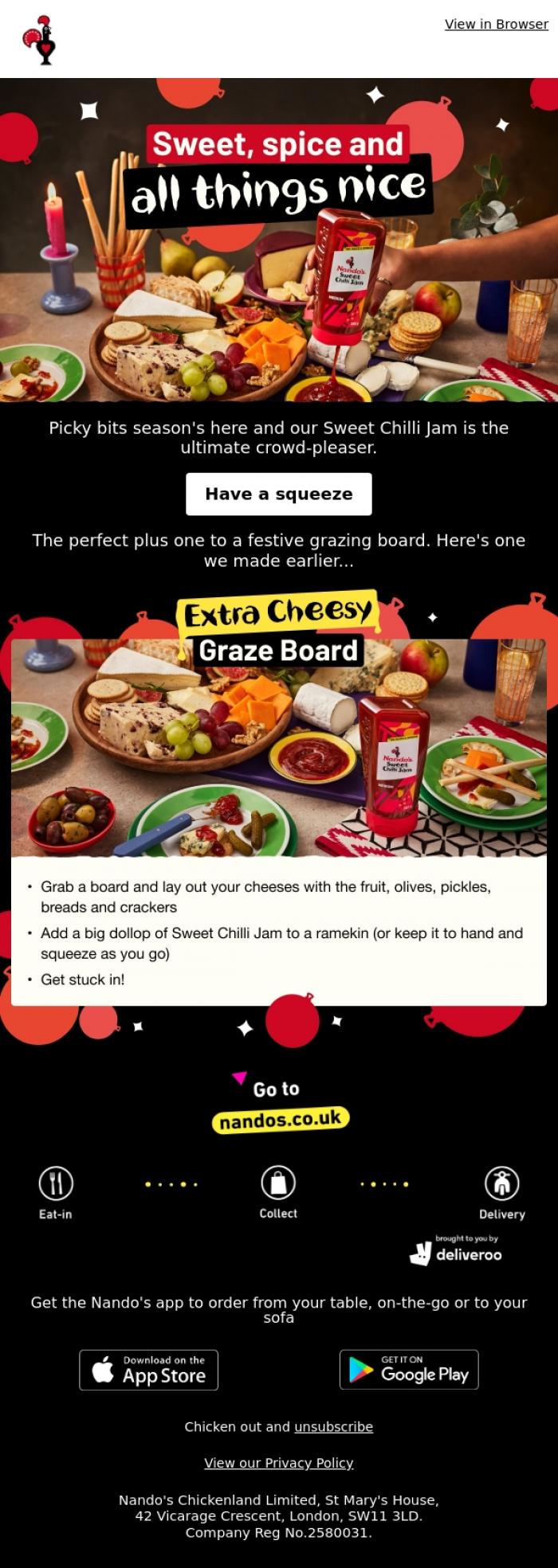 Email Design Inspiration from Nando's, What a jam