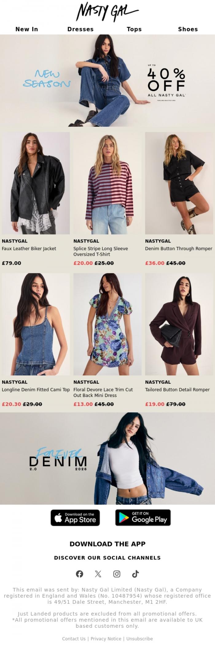 Email Design Inspiration from Nasty Gal, Your Spring Style Refresh ☀️