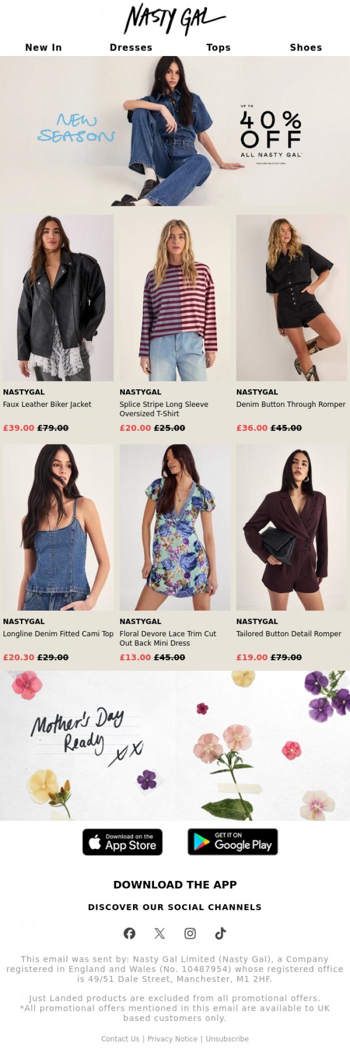 Email Design Inspiration from Nasty Gal, Style the New Season 🌷