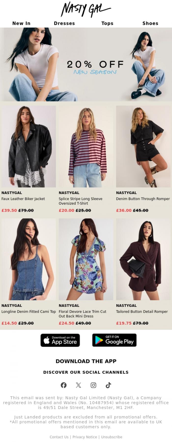 Email Design Inspiration from Nasty Gal, Hot New Season Looks 🔥