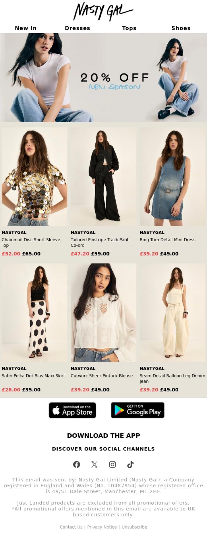 Email Design Inspiration from Nasty Gal, The Edit You'll Actually Wear