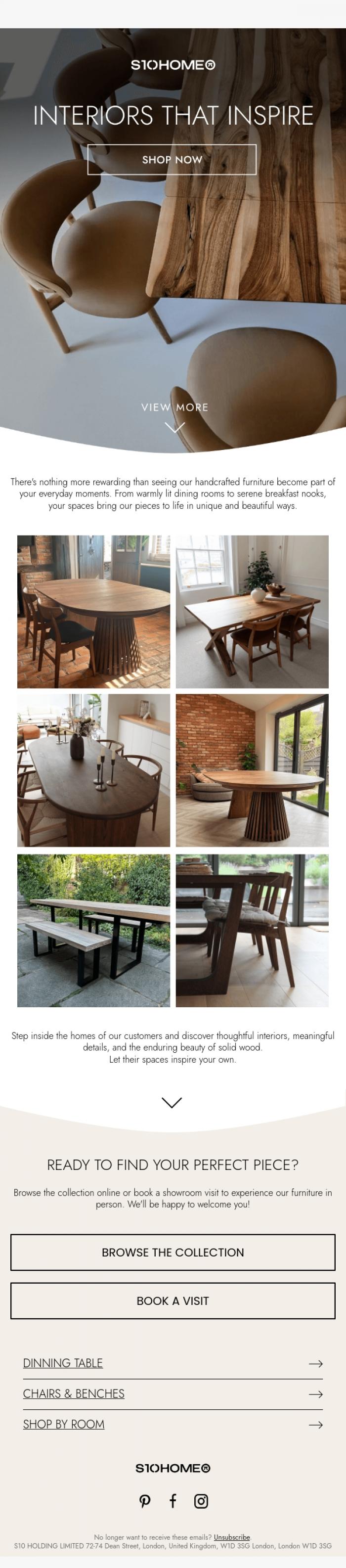 Email Design Inspiration from Natalie at S10Home, Customer Spotlight: Interiors That Inspire