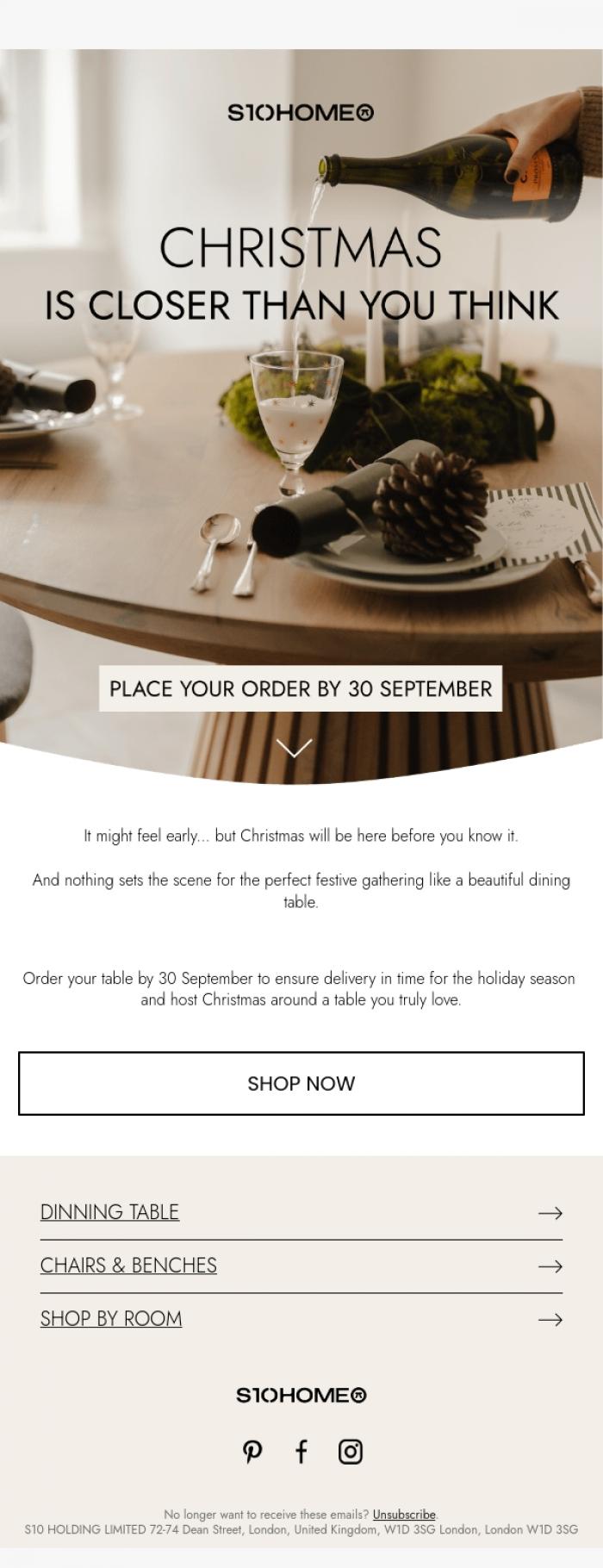 Email Design Inspiration from Natalie at S10Home, 🎄 Christmas is closer than you think