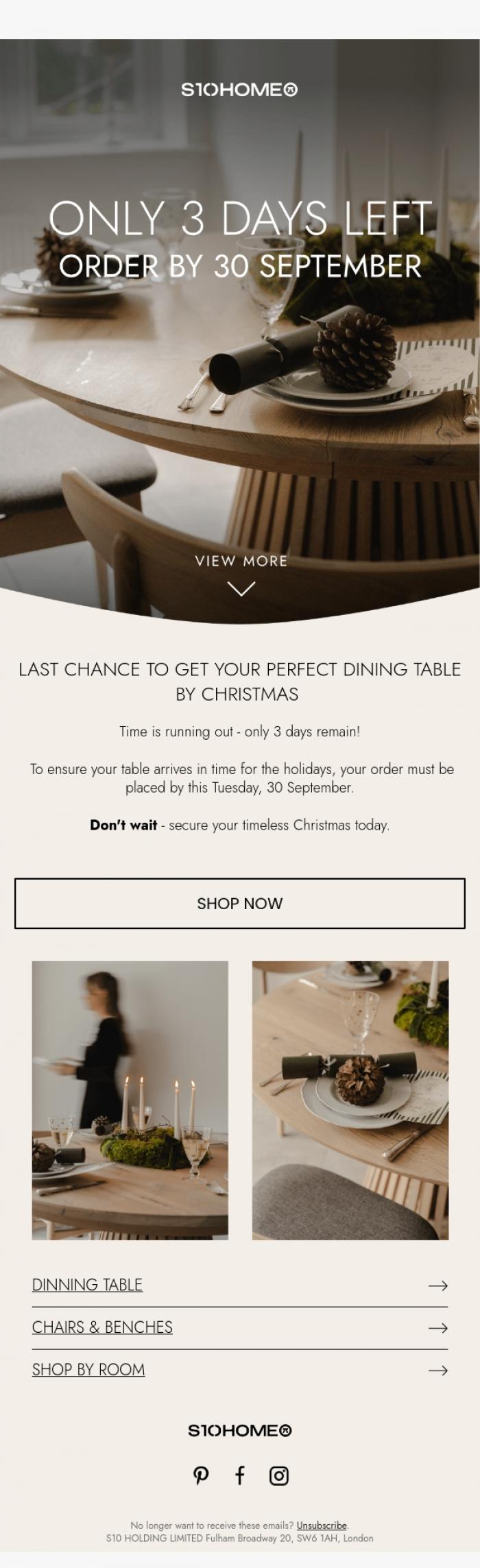 Email Design Inspiration from Natalie at S10Home, ⏳ Only 3 days left