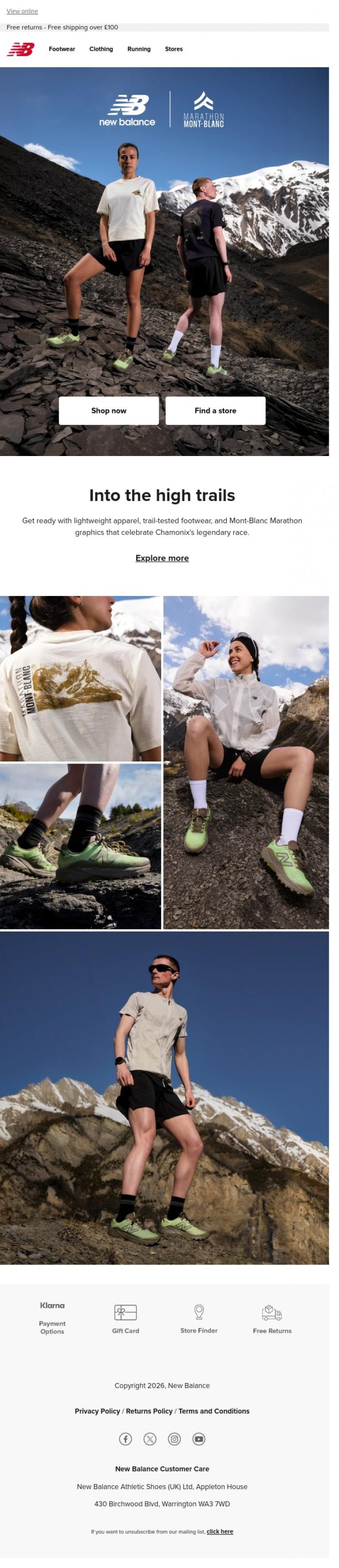 Email Design Inspiration from New Balance, Mont-Blanc. See you at the top.