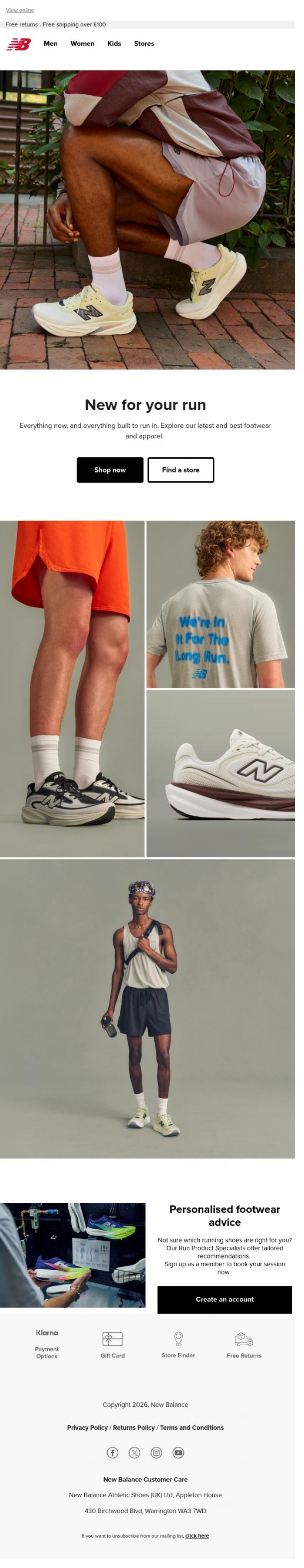 Email Design Inspiration from New Balance, Ready to clock their first kilometres