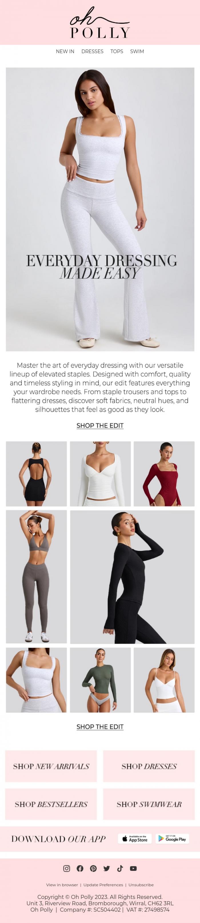 Email Design Inspiration from Oh Polly, Back To Basics