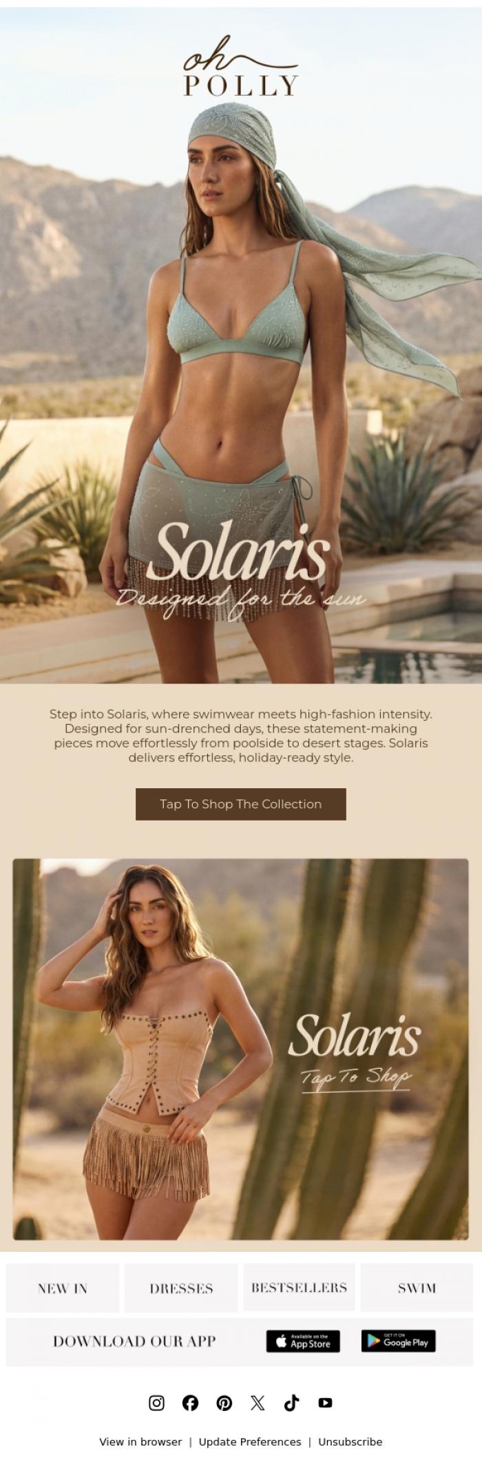 Email Design Inspiration from Oh Polly, She didn't come to blend in