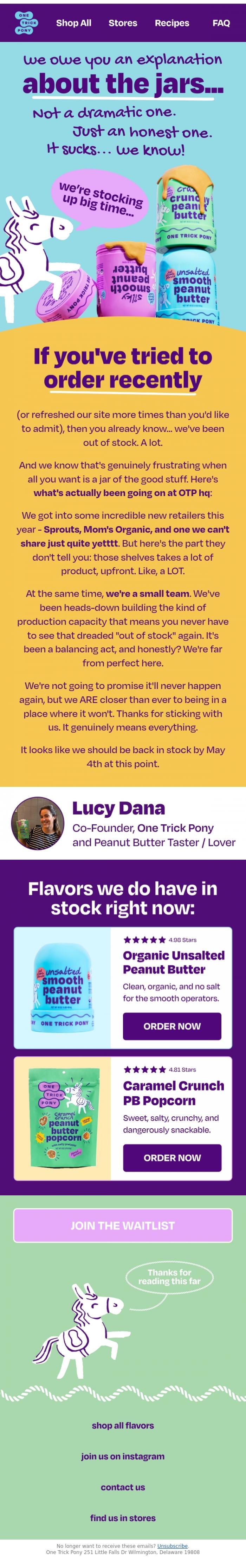 Email Design Inspiration from One Trick Pony, Jars Have Been LOW 🫠 Let Me Explain