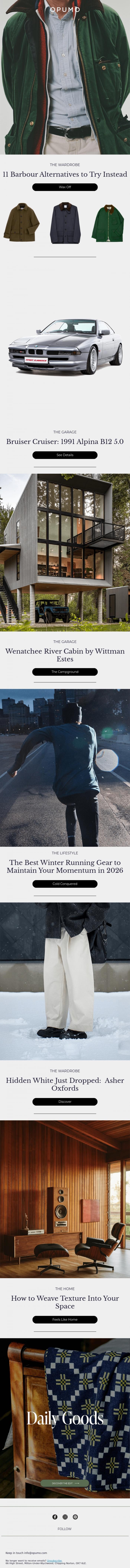 Email Design Inspiration from OPUMO, THE DIGEST | Bruiser Cruiser🏎️&nbsp;💨&nbsp;