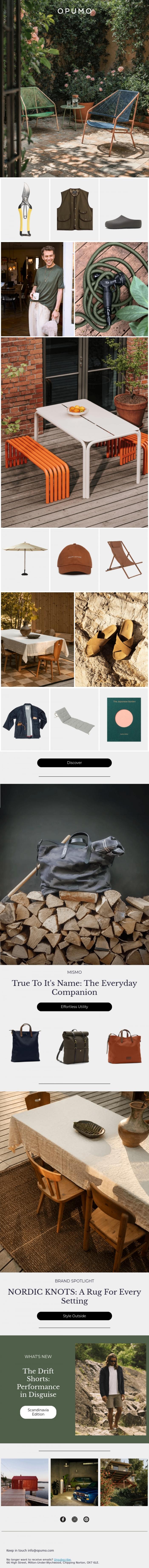 Email Design Inspiration from OPUMO, MONDAY MOOD | Meet us in the garden&nbsp; 🌱