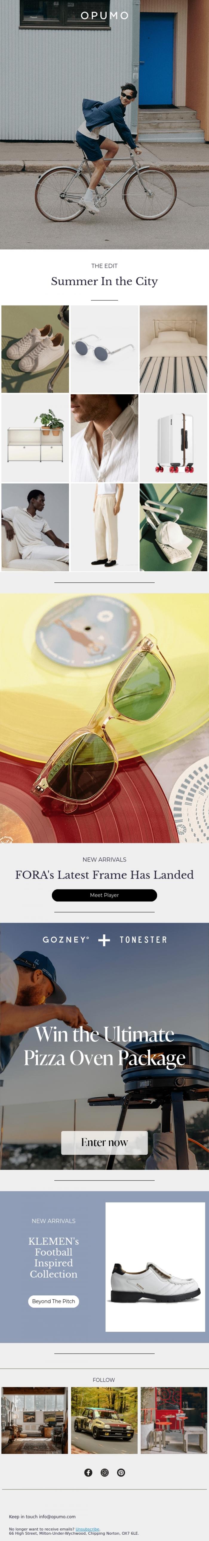 Email Design Inspiration from OPUMO, MONDAY MOOD | Summer in the City