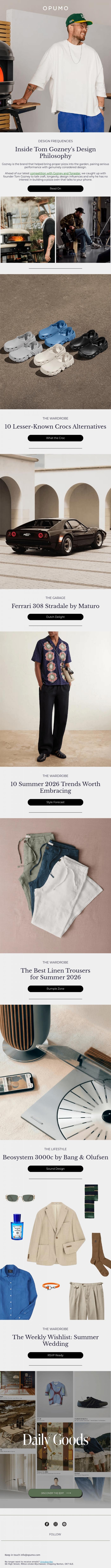 Email Design Inspiration from OPUMO, THE DIGEST | Inside Tom Gozney's Design Philosophy