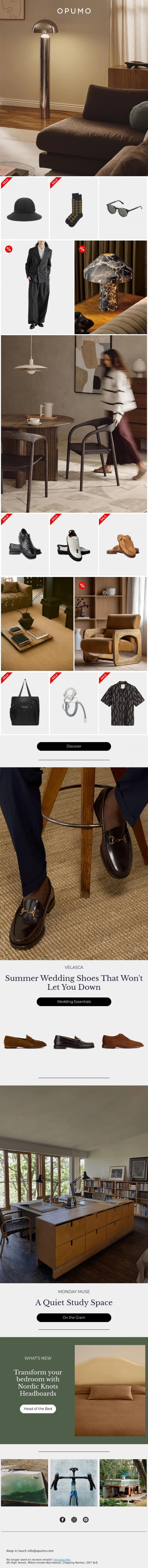 Email Design Inspiration from OPUMO, MONDAY MOOD | The Sale Finds Actually Worth Buying