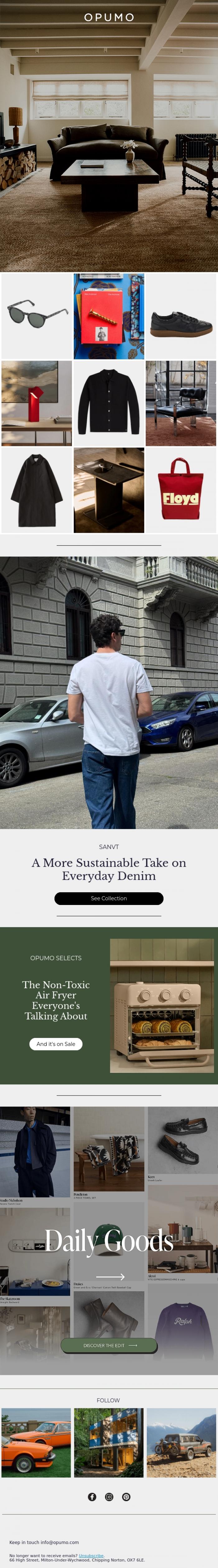 Email Design Inspiration from OPUMO, MONDAY MOOD | The Seasonal Shift