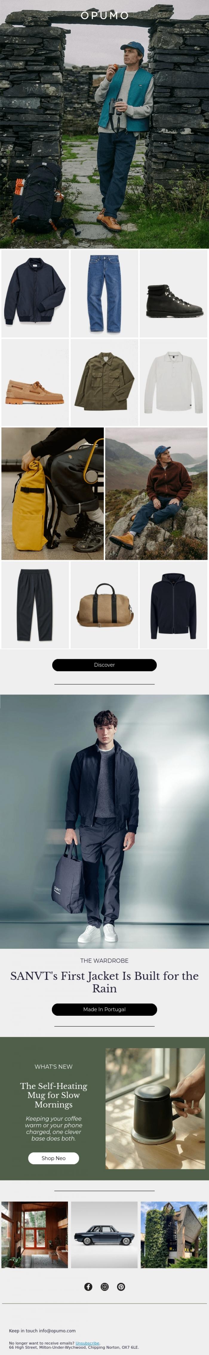 Email Design Inspiration from OPUMO, MONDAY MOOD | A Little Fresh Air