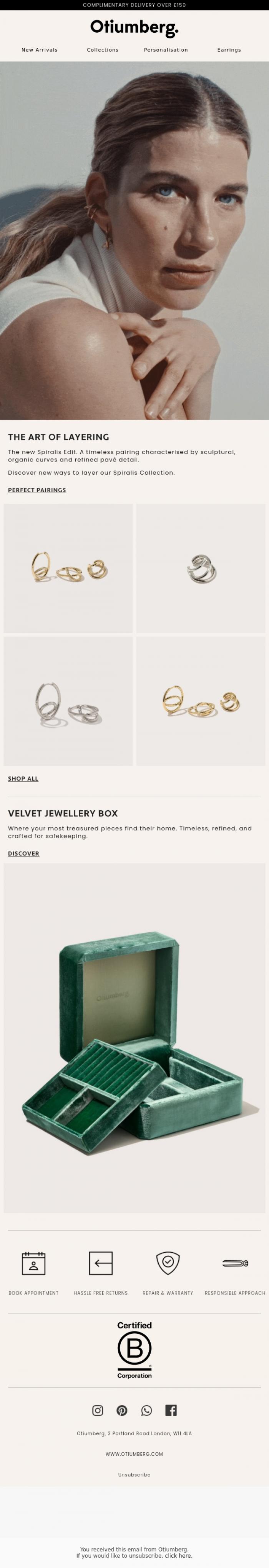 Email Design Inspiration from Otiumberg, The Art of Layering