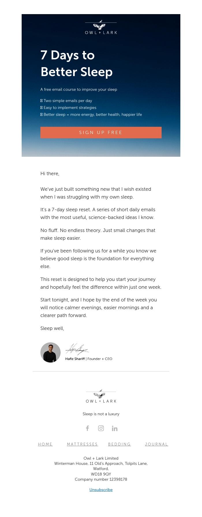 Email Design Inspiration from Owl + Lark, Your invite