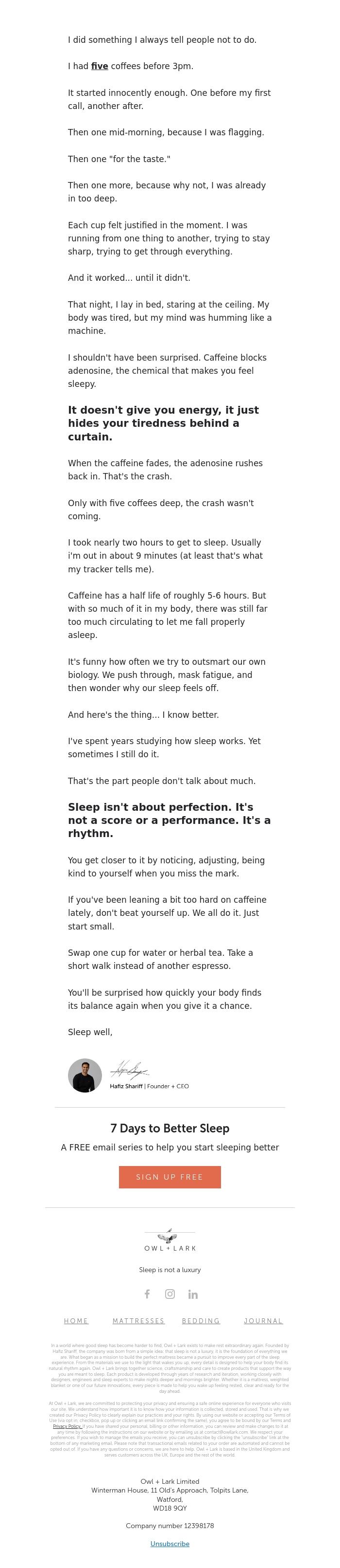 Email Design Inspiration from Owl + Lark, I confess