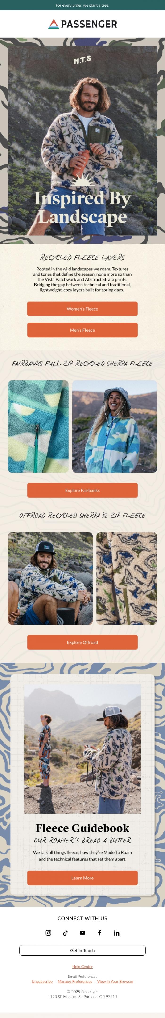 Email Design Inspiration from Passenger, Goes Anywhere We Go