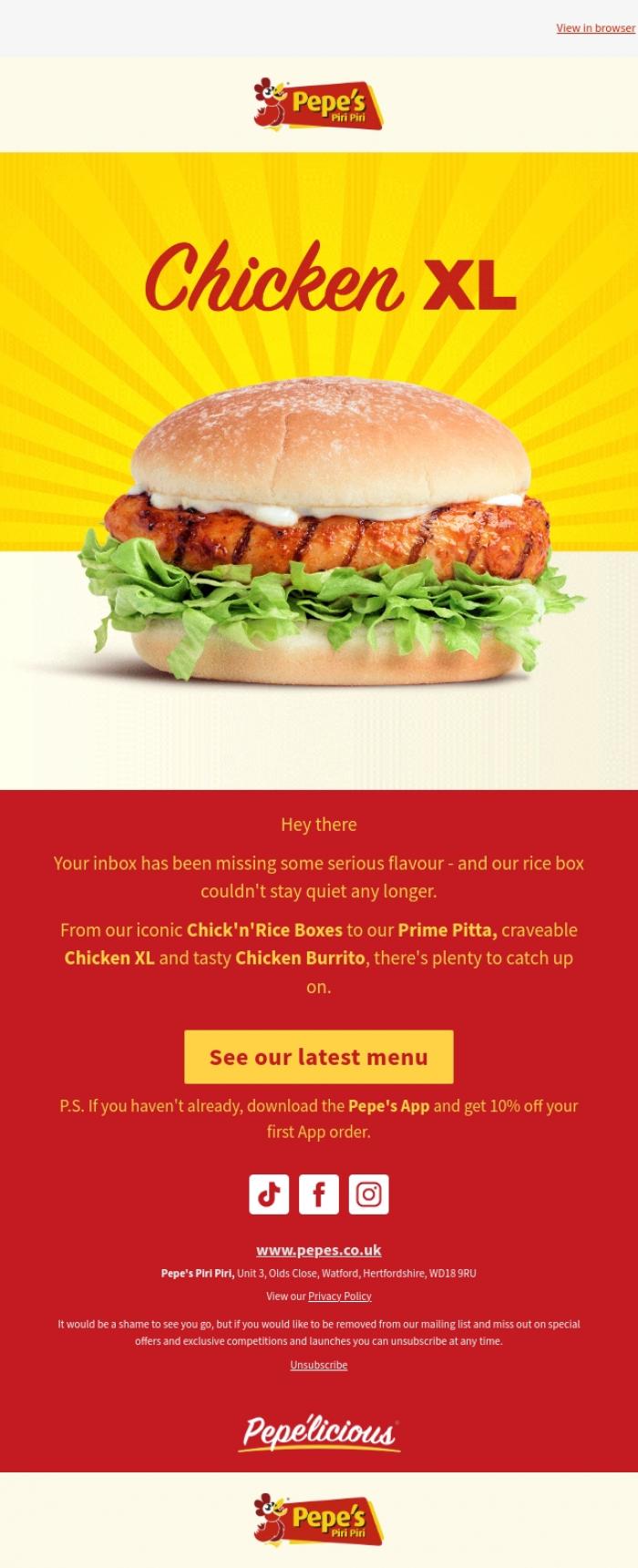 Email Design Inspiration from Pepe's, L👀k what you're missing...