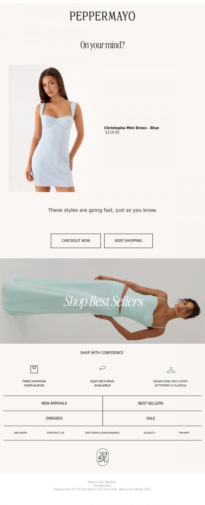 Email Design Inspiration from Peppermayo, Spotted: Your next look