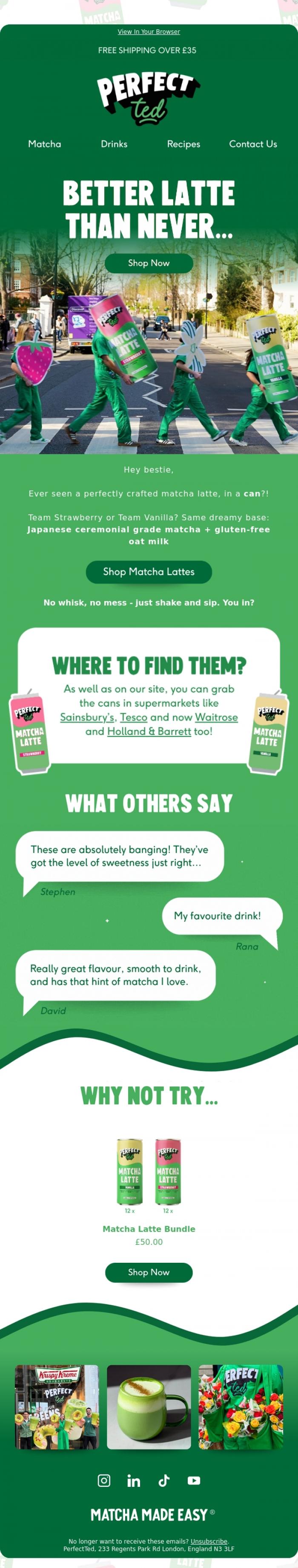 Email Design Inspiration from PerfectTed, Yes We CAN! 💚