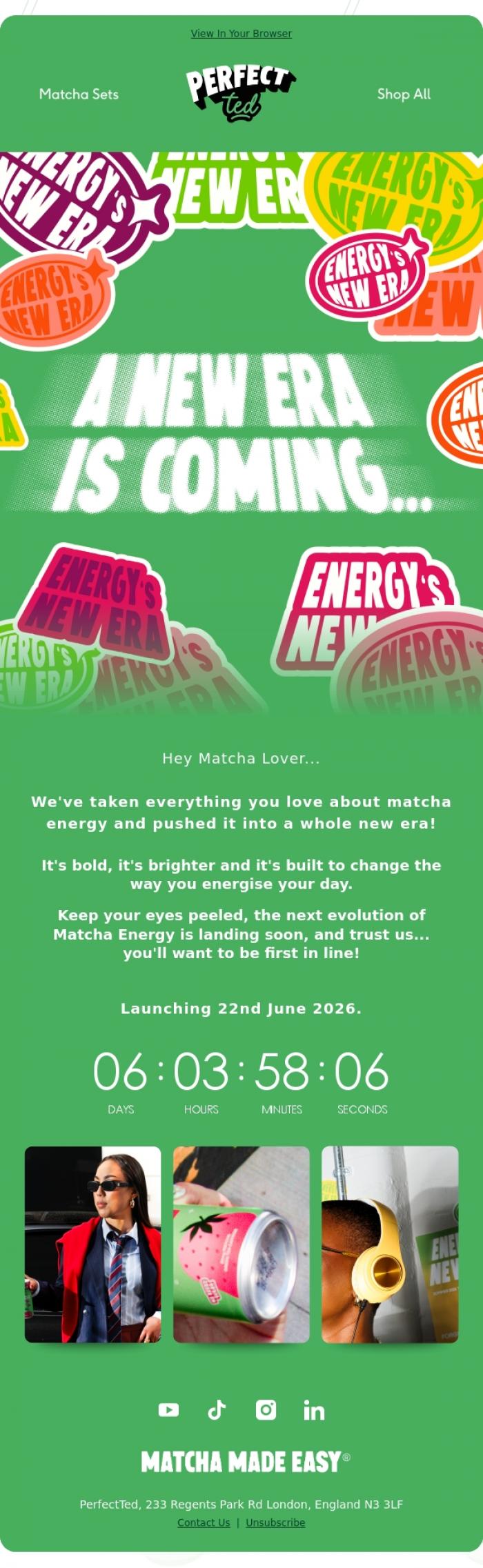 Email Design Inspiration from PerfectTed, Something New Is Arriving ⏳