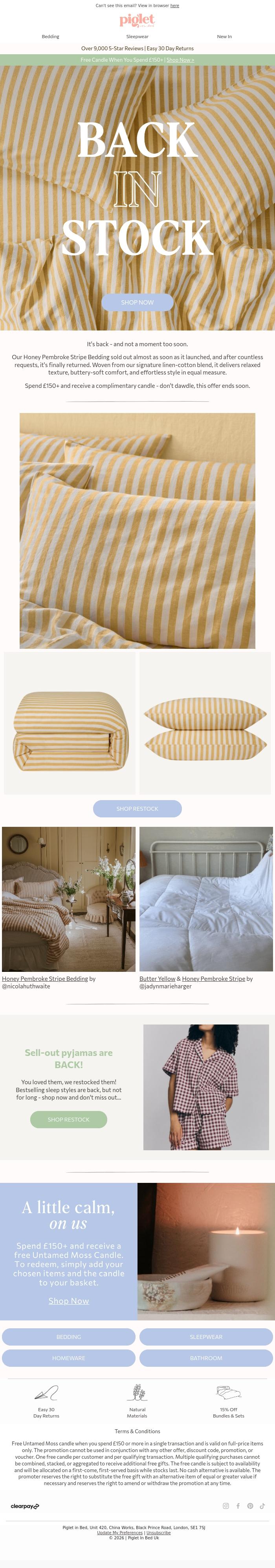 Email Design Inspiration from Piglet in Bed, The wait is over.