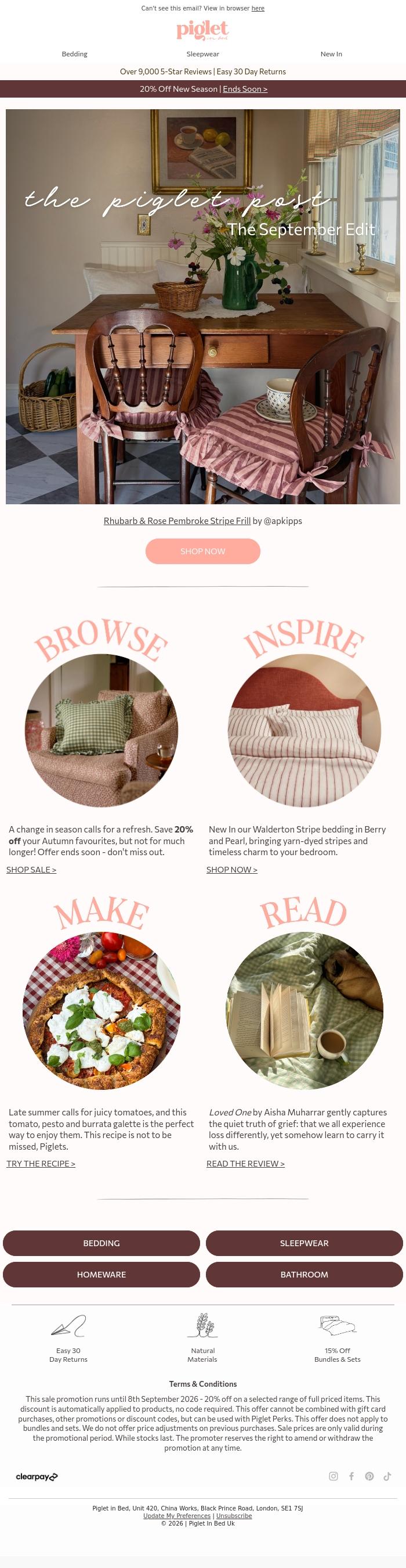 Email Design Inspiration from Piglet in Bed, Slow Sunday scroll with The Piglet Post