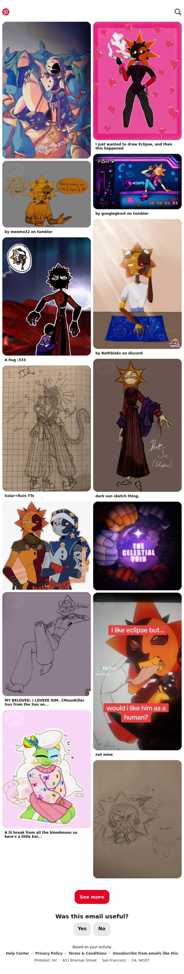 Email Design Inspiration from Pinterest, Iris, you have a good eye
