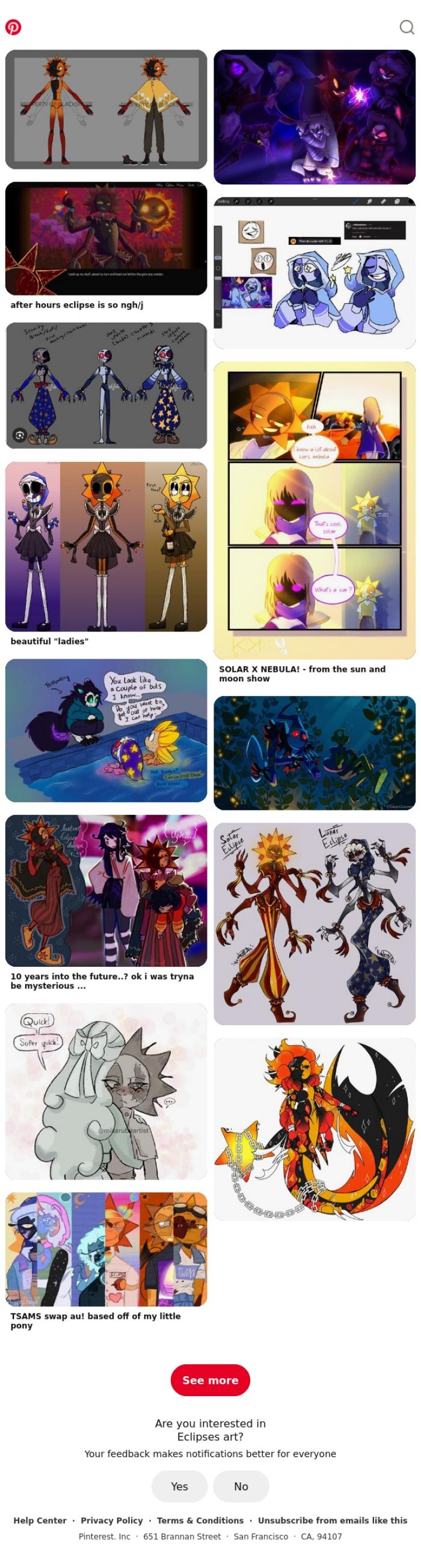 Email Design Inspiration from Pinterest, Eclipses art for Iris