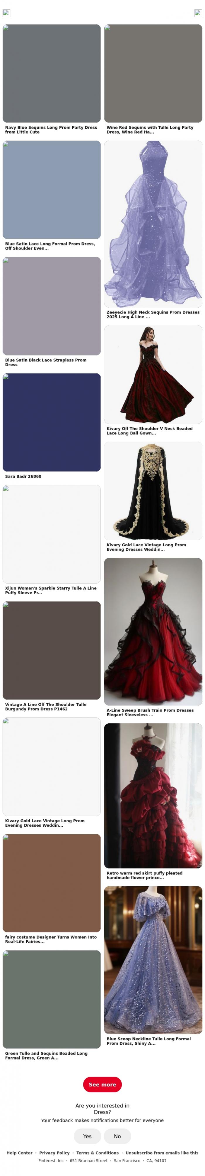Email Design Inspiration from Pinterest, Dress for Iris