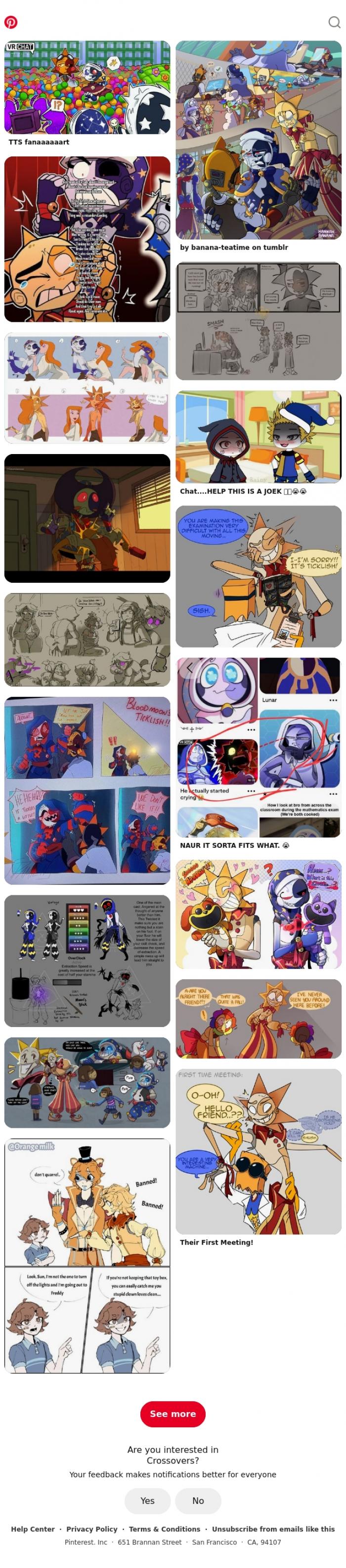 Email Design Inspiration from Pinterest, Crossovers for Iris