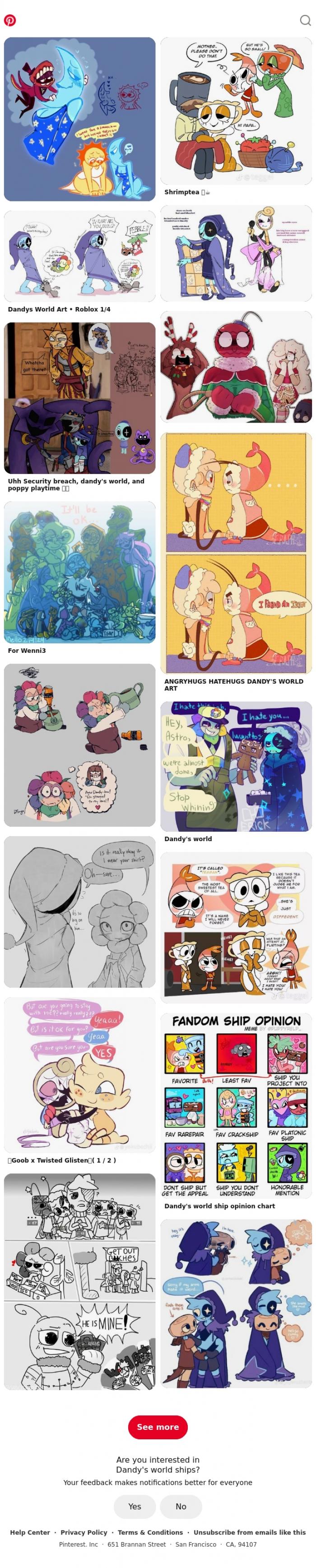 Email Design Inspiration from Pinterest, Dandy's world ships for Iris