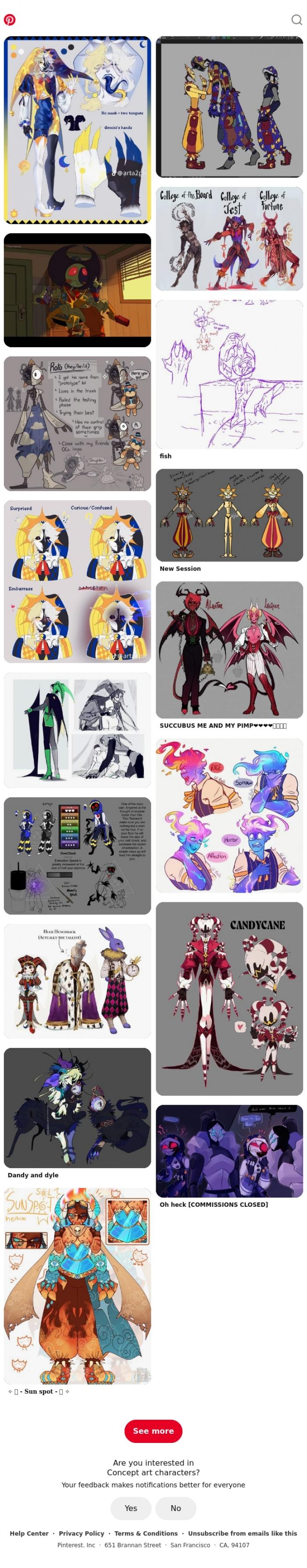 Email Design Inspiration from Pinterest, Concept art characters for Iris