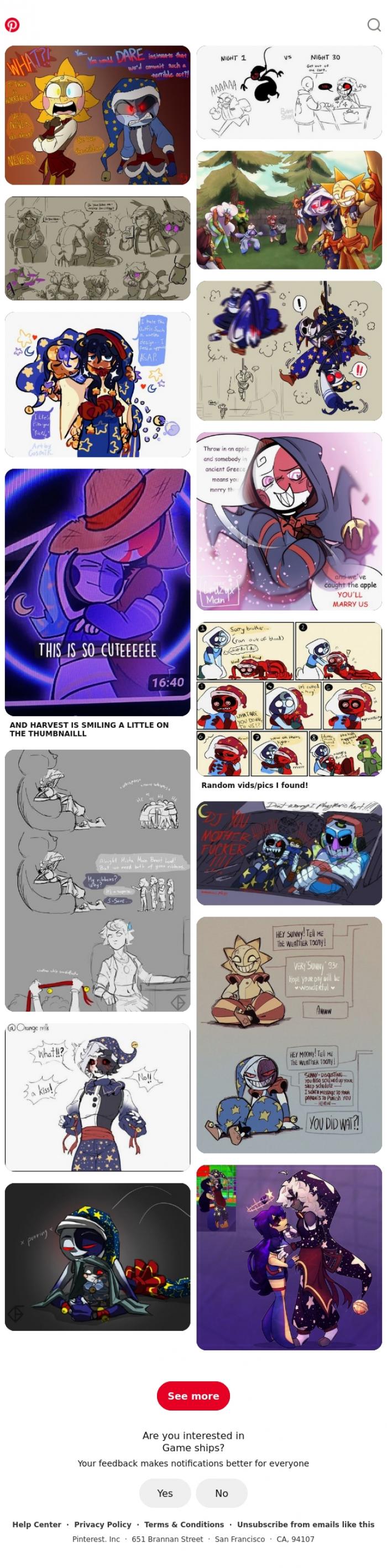 Email Design Inspiration from Pinterest, Game ships