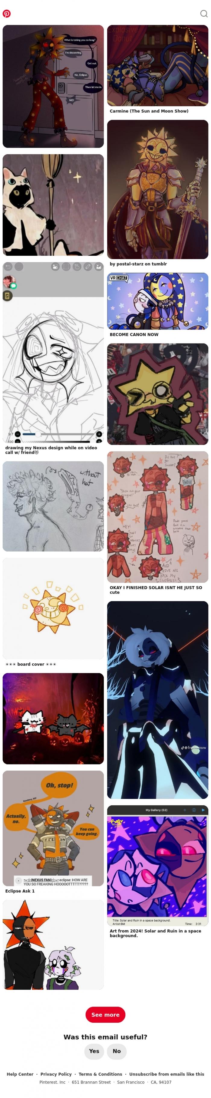 Email Design Inspiration from Pinterest, Iris, you are the moment