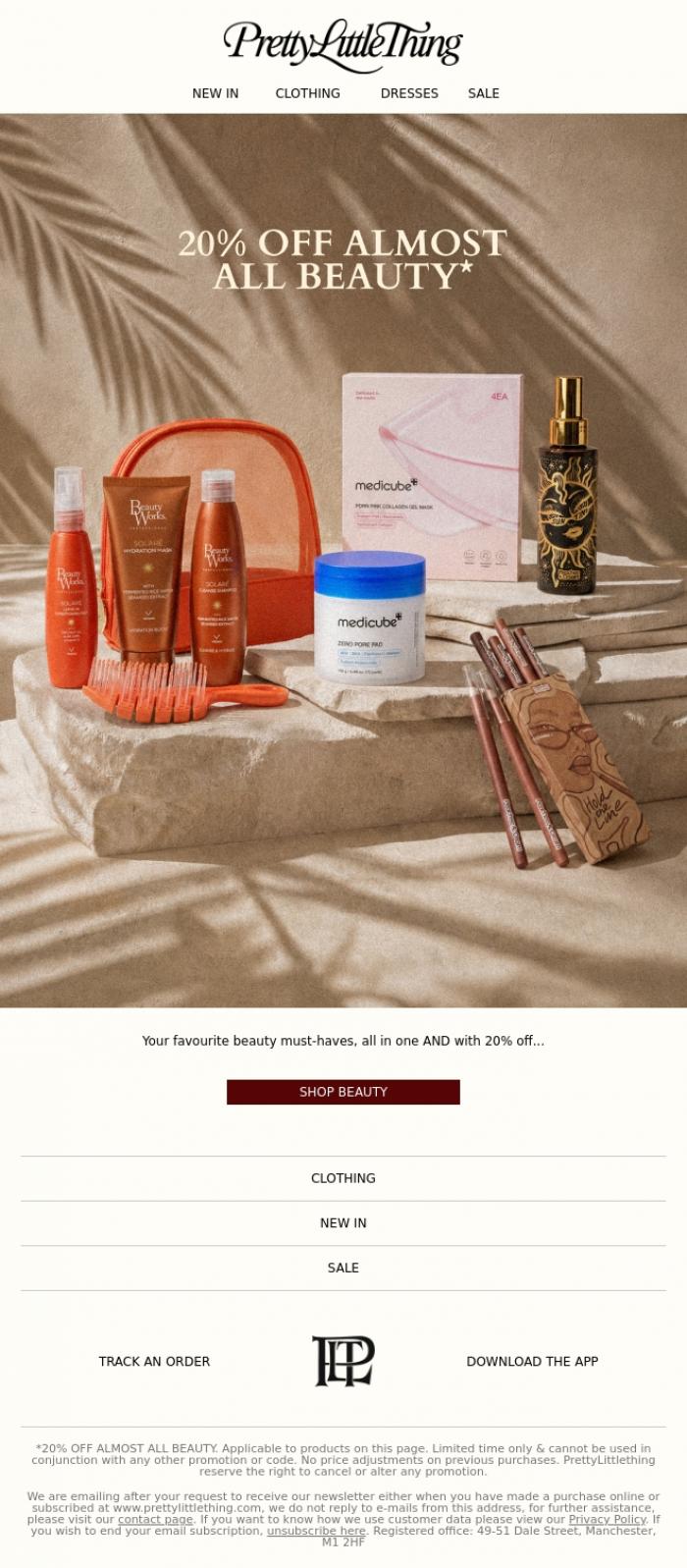 Email Design Inspiration from PrettyLittleThing, Oh, your beauty essentials?