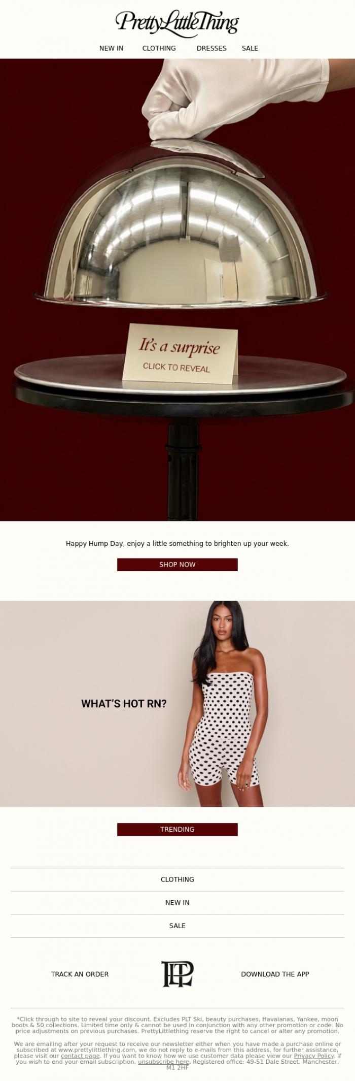 Email Design Inspiration from PrettyLittleThing, We hid a huge discount in here... 👀