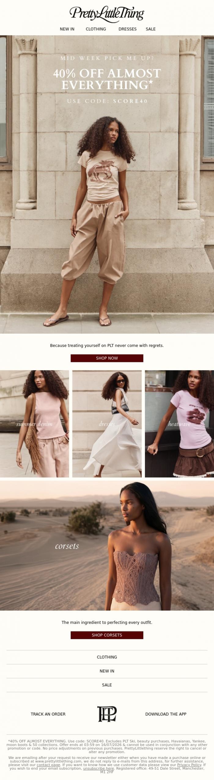 Email Design Inspiration from PrettyLittleThing, A mid-week treat