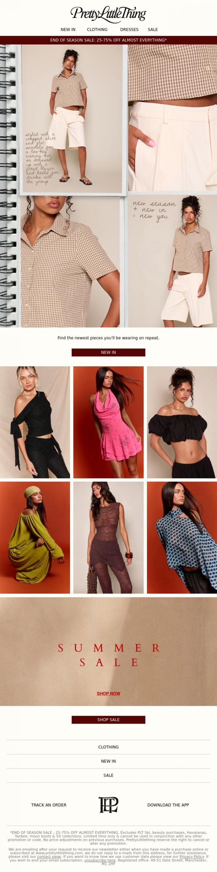 Email Design Inspiration from PrettyLittleThing, Newness just dropped 🖤