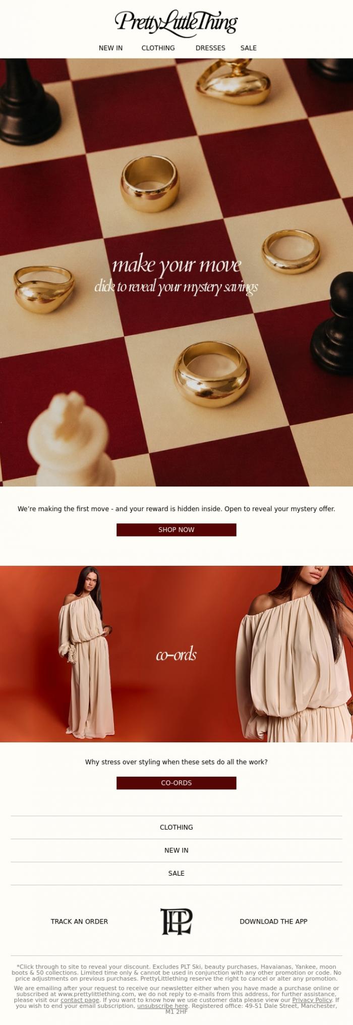 Email Design Inspiration from PrettyLittleThing, Make your move, Email.