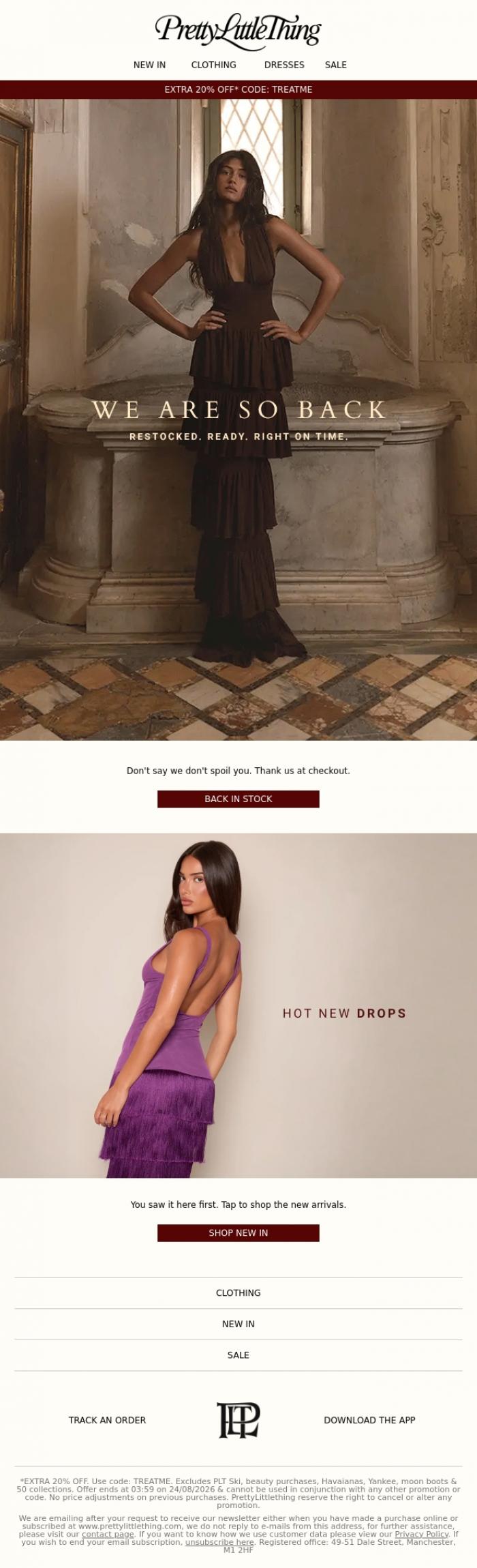 Email Design Inspiration from PrettyLittleThing, Our favourite 3 words 🫶🏻