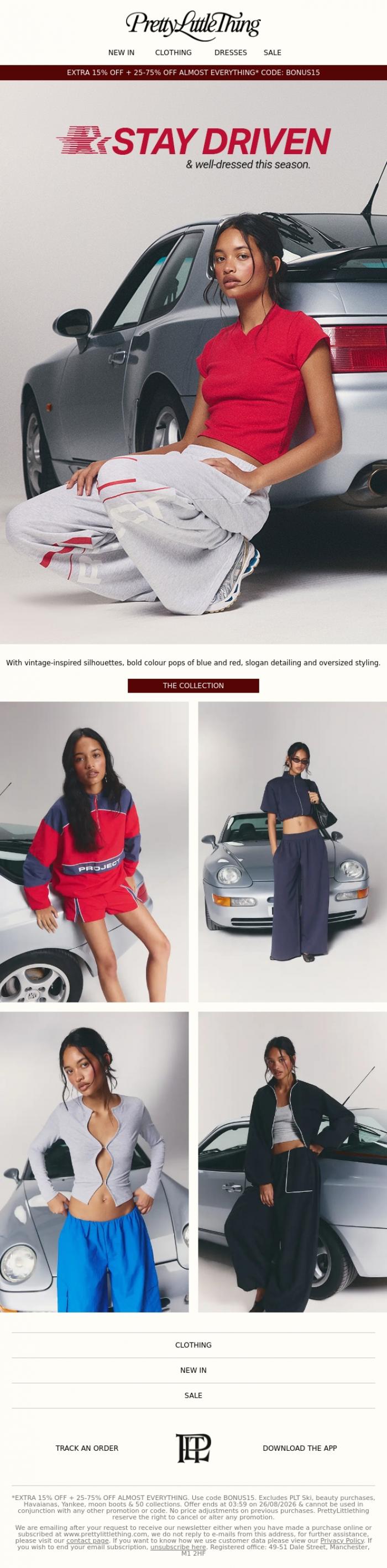 Email Design Inspiration from PrettyLittleThing, Transitional off-duty styles that'll do it all