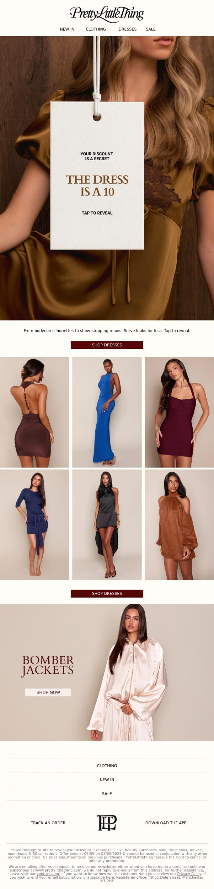 Email Design Inspiration from PrettyLittleThing, Mystery dress discount inside... 👀